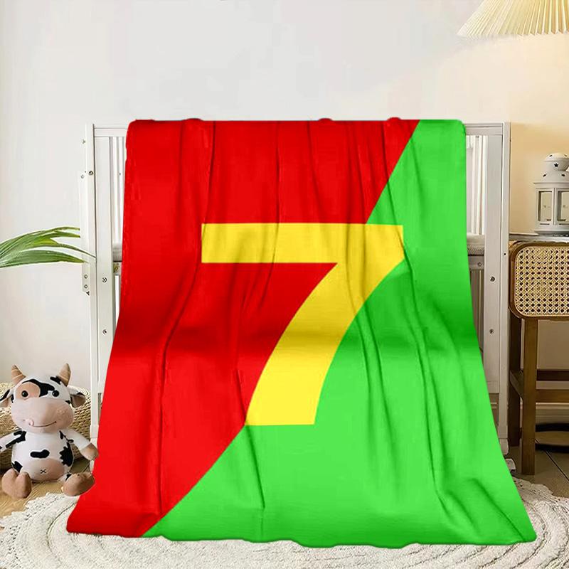 Ronaldo's Number Seven Portable Blanket/Soft Blanket Bedding Blanket Suitable for Travel Camping Living Rooms Offices Sofas Fan Gifts