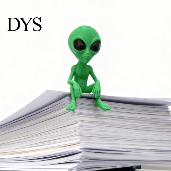 Alien Collectible Figurine Mini Ornament Sci-fi Funny Sitting Statue Planter Indoor Decoration for Garden Home Desktop Decor Lovers Gift Christmas