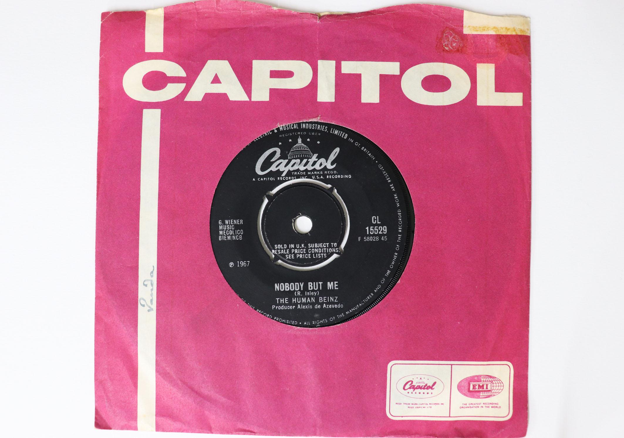

7inch Record HUMAN BEINZ Nobody But Me Sueno CL15529 CAPITOL 1968 UK Rock Used