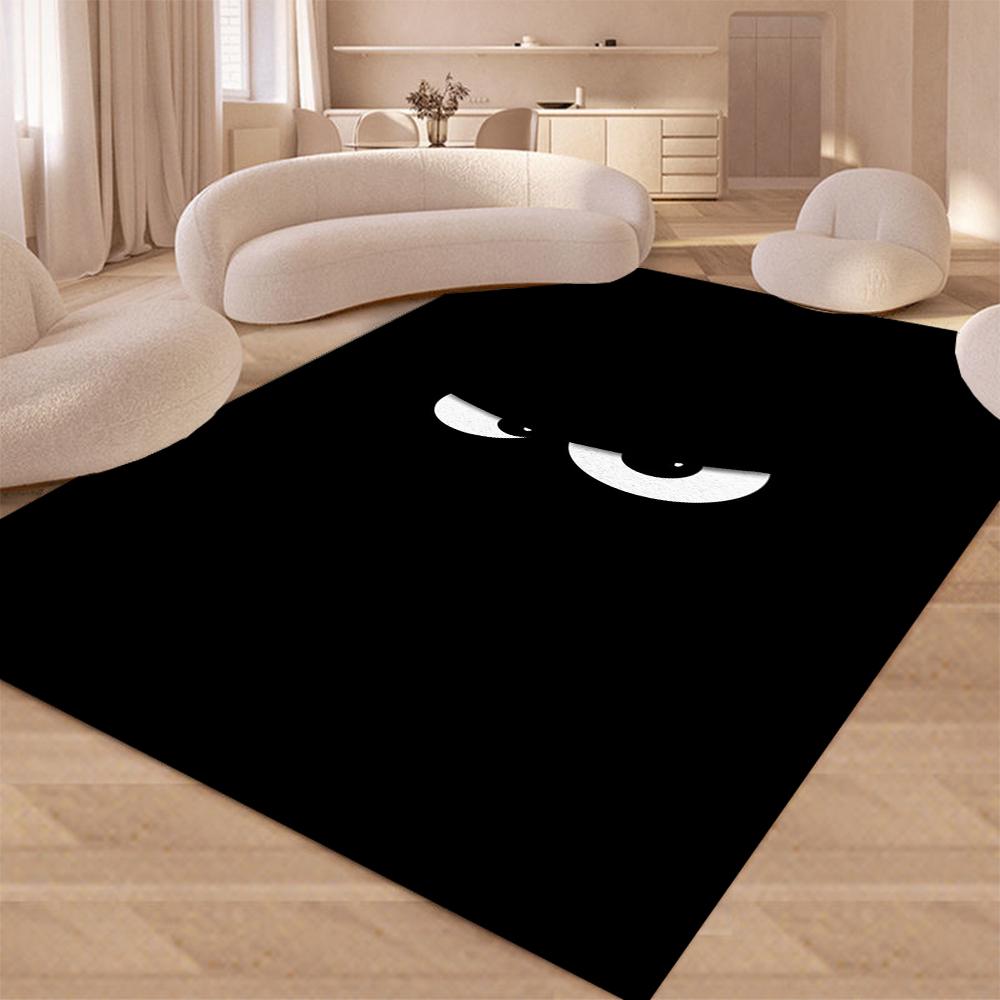 Cute Black Cat Carpet Living Room Decorative Bedside Bedroom Children's Crawling Mat Carpet Floor Mat Bedside Rugs Gift
