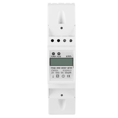 Digital LCD Single Phase Din Rail Electric Meter 1040A Electronic KWh Meter