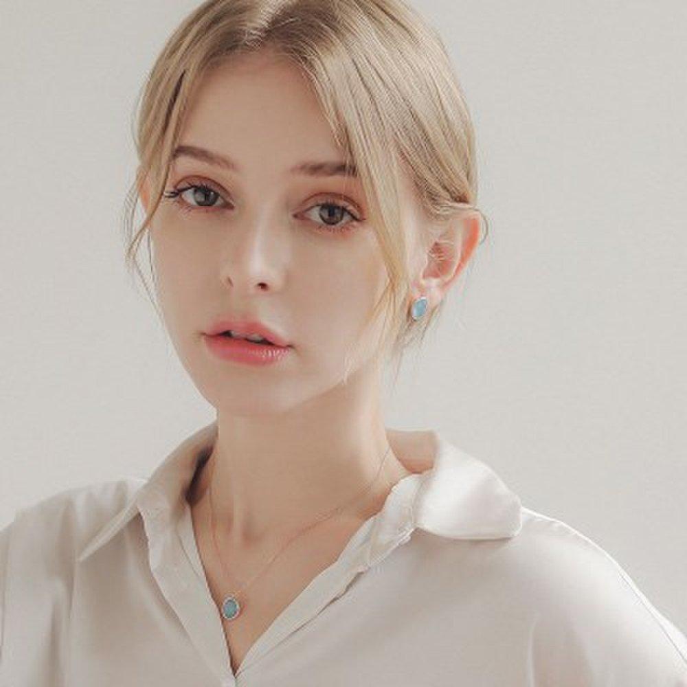 Jlauren M03467 December Birthstone Blue Agate Earrings_(1227598)