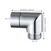 90 Degree Shower Head Elbow Adapter Durable Sliver Shower Arm Extension Connector