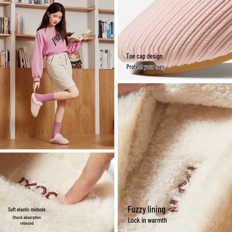Damen Winter Plüsch Rutschfeste Baumwollpantoffeln - Gemütlicher Indoor-Komfort