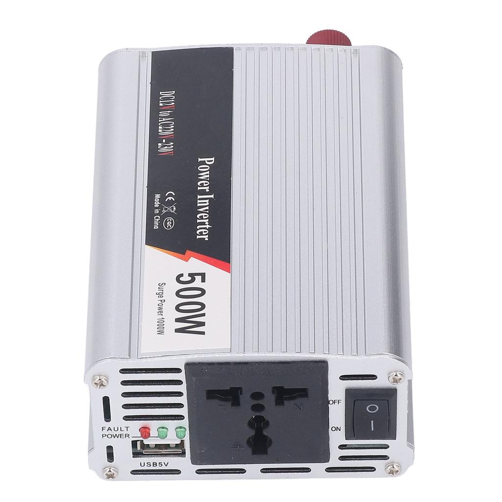 Car Power Inverter 500W DC 12V To AC 220‑230V with 5V USB Output Sine Wave Converter