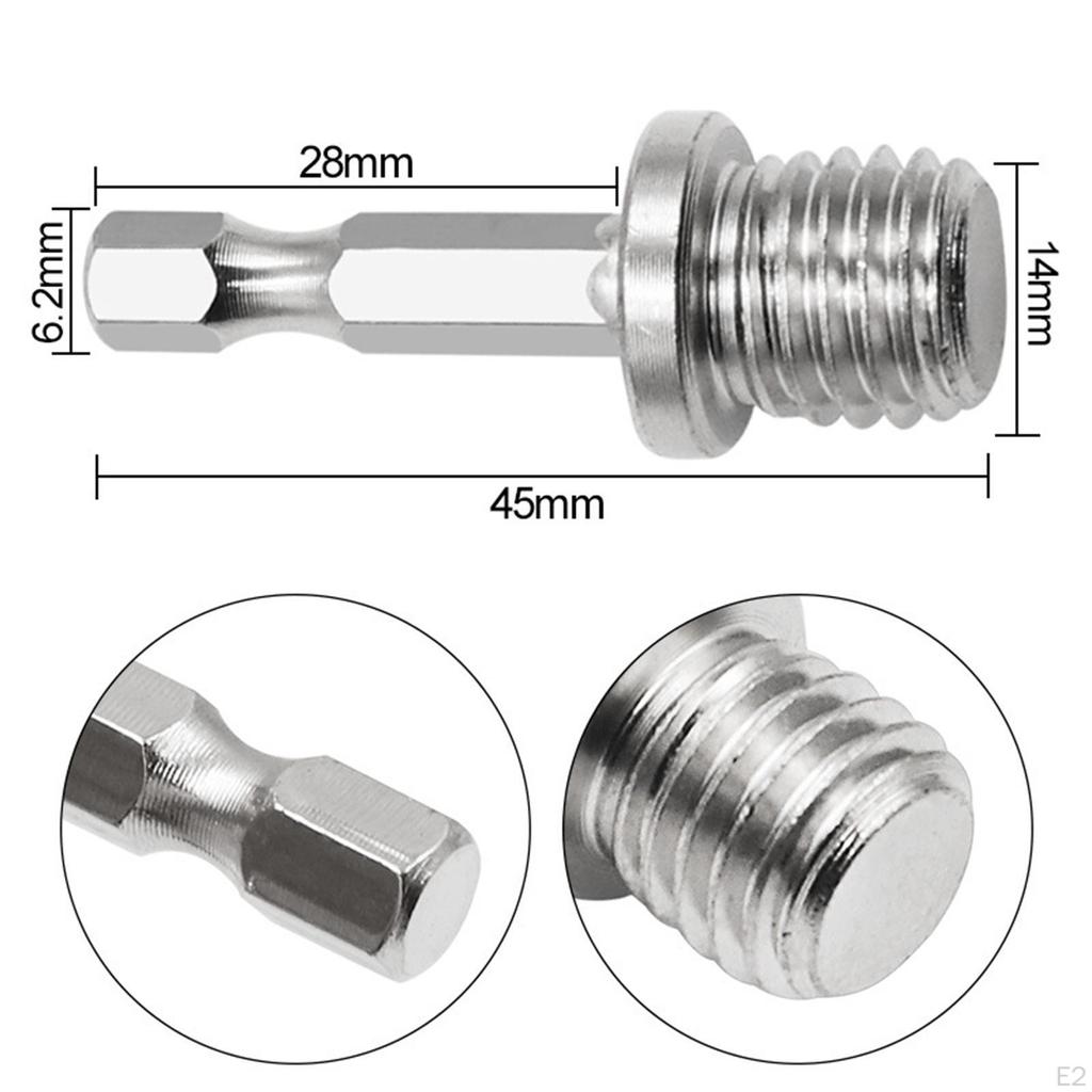 Hexagon Rod Adapter M14 Drill Chuck Connector Tools Polishing Disc Connect Durable Electrical