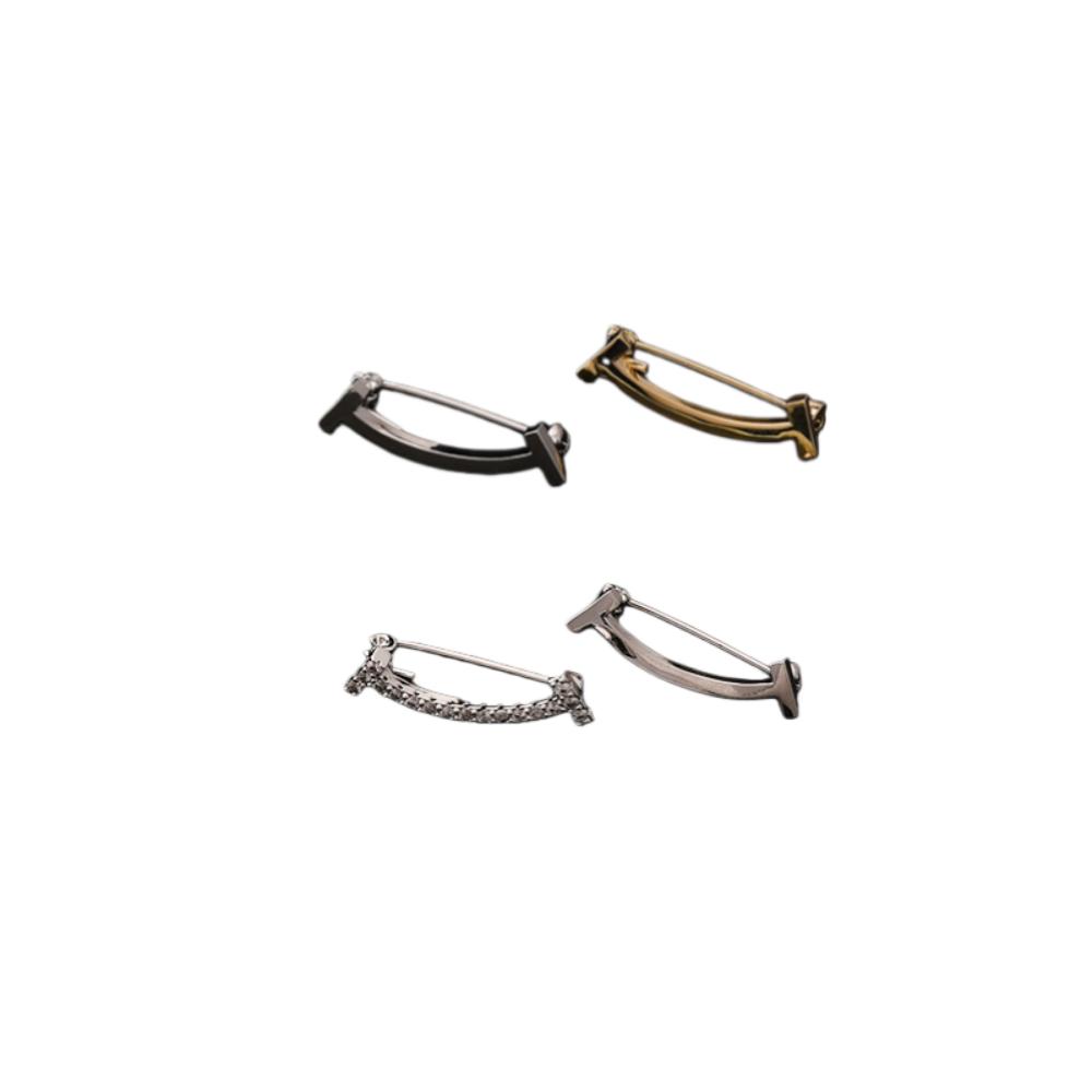 

4-Pack Multicolor Arc Safety Pins, Minimalist Practical Style, Suitable for Clothing Fixing / Brooch DIY / Jewelry Accessories