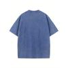 European Size Street Retro Style Creative Pattern Printed Men'S Fashion T-Shirt, High-Quality Heavy-Weight Washed Men'S Vintage Distressed Men'S Top