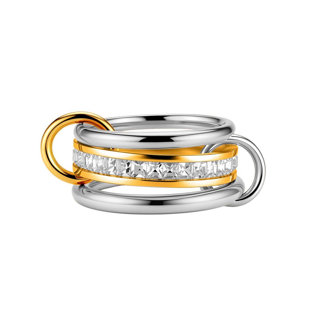 European-American Titanium Steel Stackable Finger Ring - Niche Design