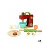 Spielzeug Haushaltsgerät - WOOMAX - 12 Teile - 20x22,5x8 cm - Pastelltöne - Rollenspiel - Thema Küche