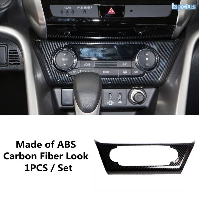 Carbon Fiber Interior Dashboard AC Air Condition Switch Cover Trim For Mitsubishi Eclipse Cross 2018 - 2026 Interior Accessories