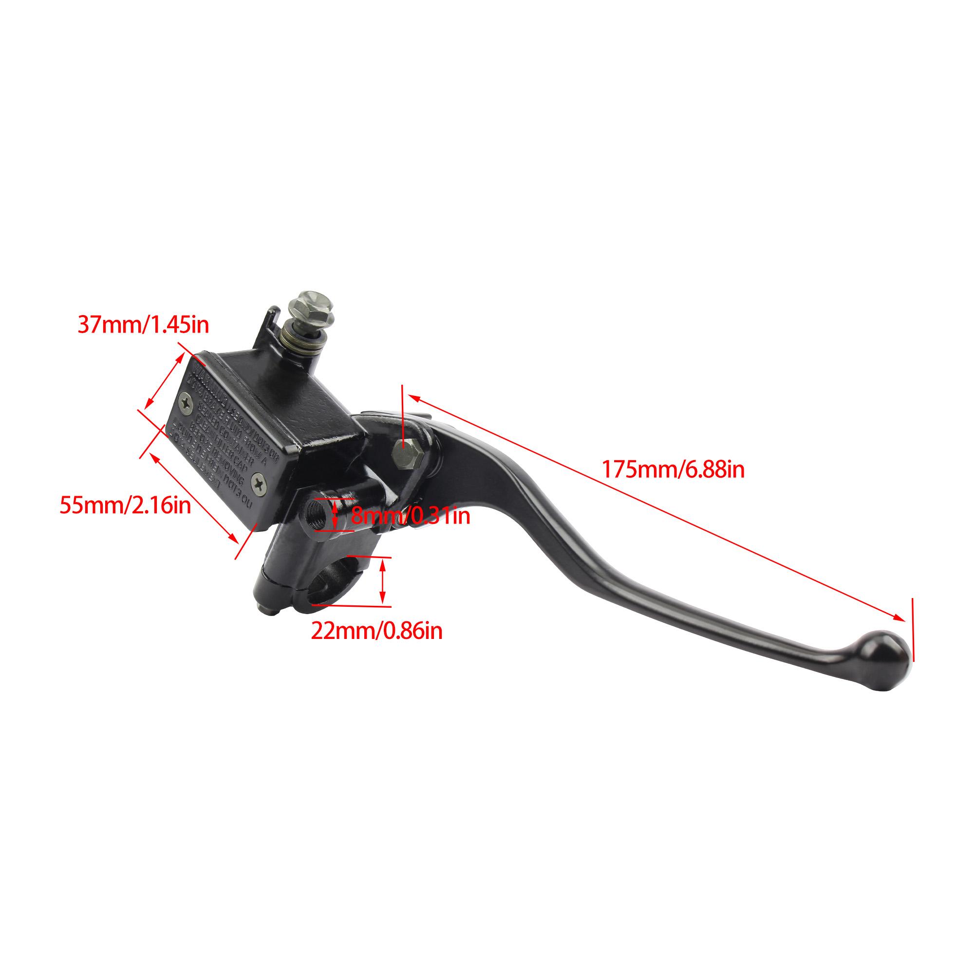 

TRX250 TRX300 ATV Right Front Brake Clutch Master Cylinder Hydraulic Pump Lever For Honda TRX TRX200 TRX350 TRX400 Motorcycle чорний