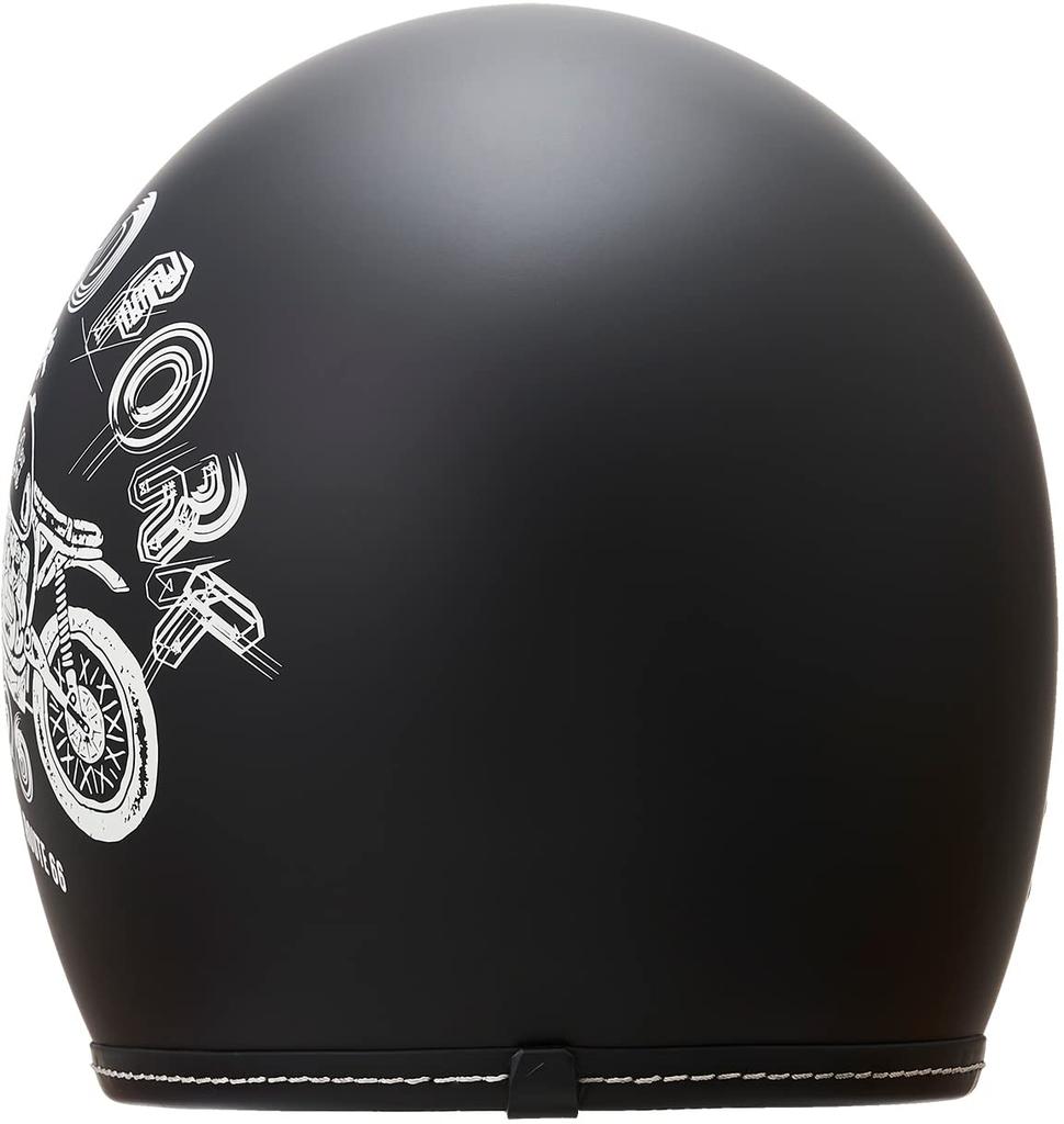Marushin Motorcycle Helmet Jet MCJ5 Road Fork Open Jet Matte Black L Size 3006554 (59-60cm)