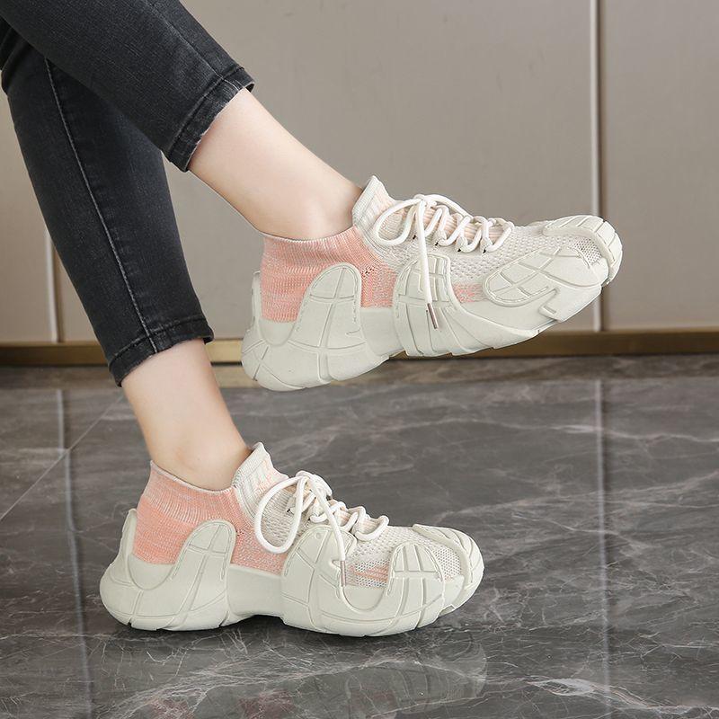 Breathable socks shoes new coconut shoes platform-soled sports casual shoes soft-soled non-slip running shoes dad shoes