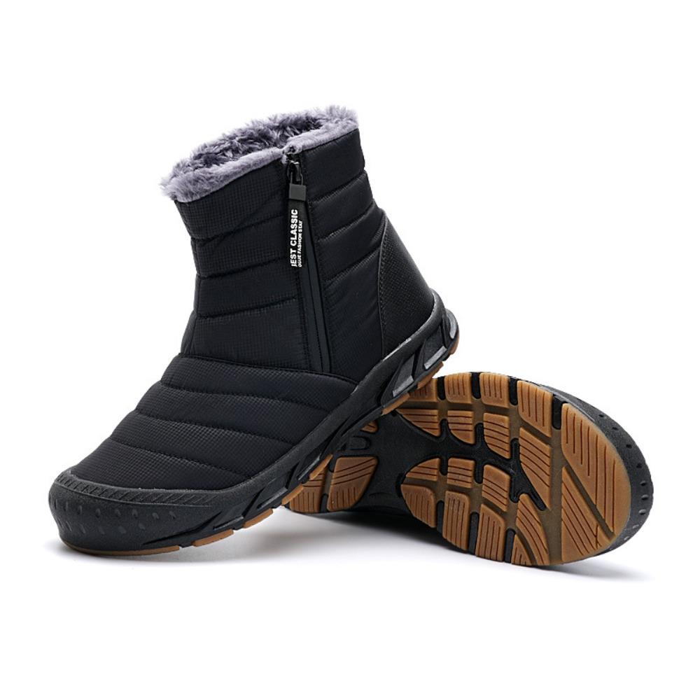 Winter-Baumwollstiefel 2025 - Warme verdickte Baumwollschuhe Nördliche weichsohlige Herren-Mittelhoch-Schneestiefel