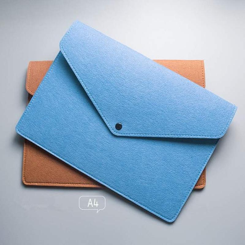 34x24cm Felt File Bags Office Archive Pouchs Conference Material Storage Bag Advertising Promotion Business Buckle Felt Envelope Pouchs Stationery