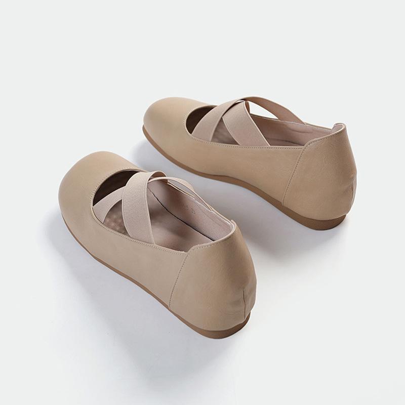 Inner height increase Mary Jane women's shoes French one-pedal evening single shoes women's 2025 spring new with skirt grandma shoes