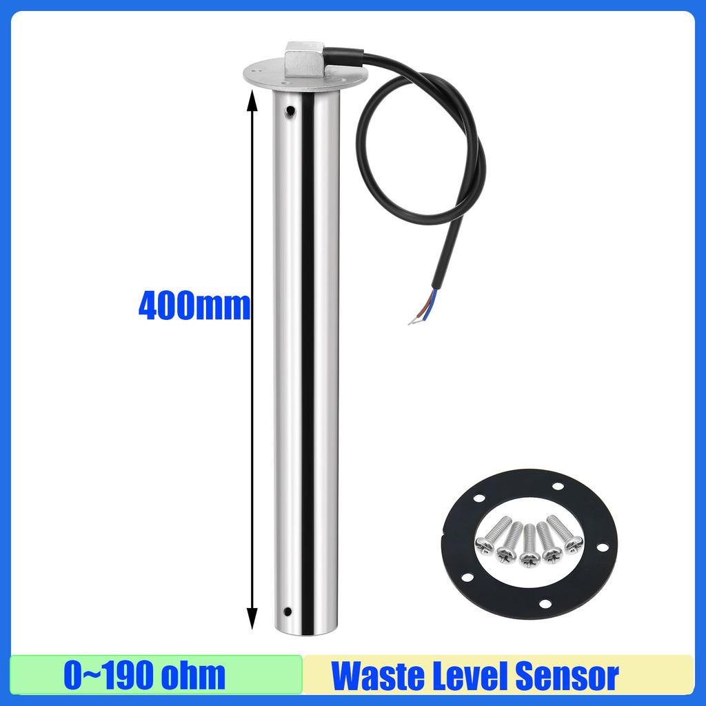 MAIMEIMI BSP1 1/4 41.5MM Thread Water Level Sensor 0-190ohm Sewage Level Sensor Green LED Digital 52MM Dual Gauge with Alarm HTG