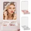 With Adjustable Brightness LED Light Travel LED Makeup Mirror Case Makeup Brush Storage Box Gifts