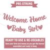 Welcome Home Baby Girl Banner - Pink Baby Shower Decorations for Girl, Gender Reveal Baby Shower Ide Outside Decoration Rose Gold Glitter