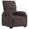 VidaXL Reclining Massage Armchair Dark Brown Fabric 3204841