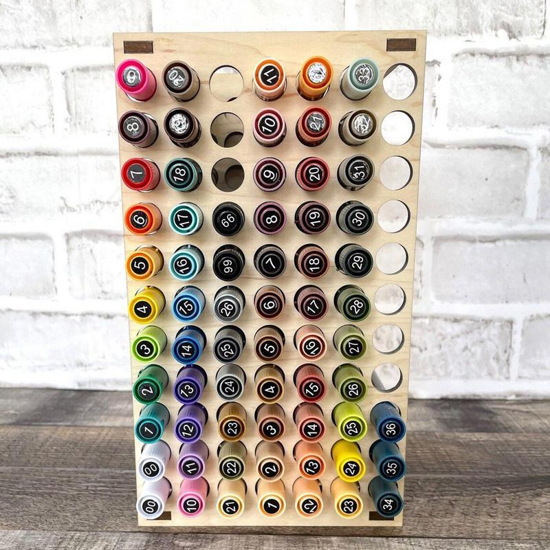 Pojemnik na pędzle dla artysty 77/120 otworów Wyjmowany drewniany organizer na ołówki Domowy stojak wystawowy do przechowywania artykułów plastycznych