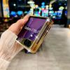 Lambskin Quilted Leather Case For Samsung Galaxy Z Flip 7 6 5 4 3 Cover Bling Diamond Shockproof For Samsung Galaxy 7 6 5 Z Flip