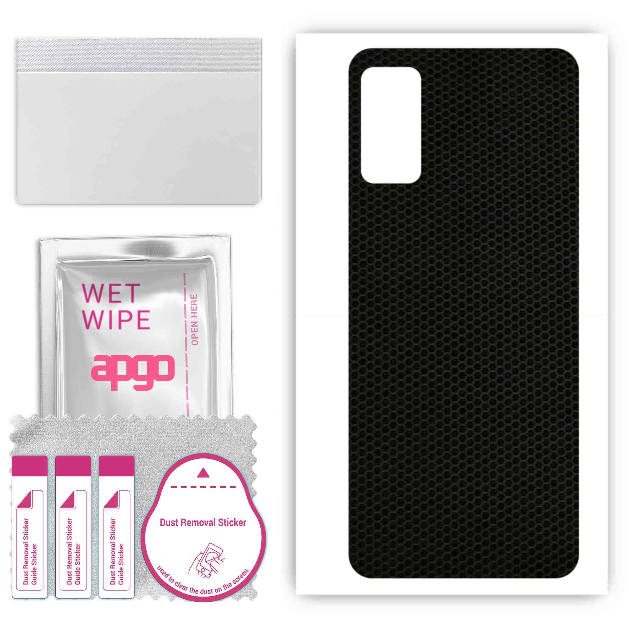 

apgo Protective Skin Sticker for the back compatible with Wiko Power U20, Wrap Film, Foil, Vinyl - Pattern Matrix