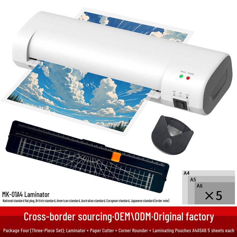 New A4 Mini Photo Laminator: Cold & Hot Commercial Laminator with Anti-Jam Technology
