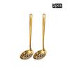 2/6pcs Stainless Steel Kitchenware Set Home Creative Korean Golden Soup Spoon Colander Pot Spoon Kitchen Cooking Frying S
