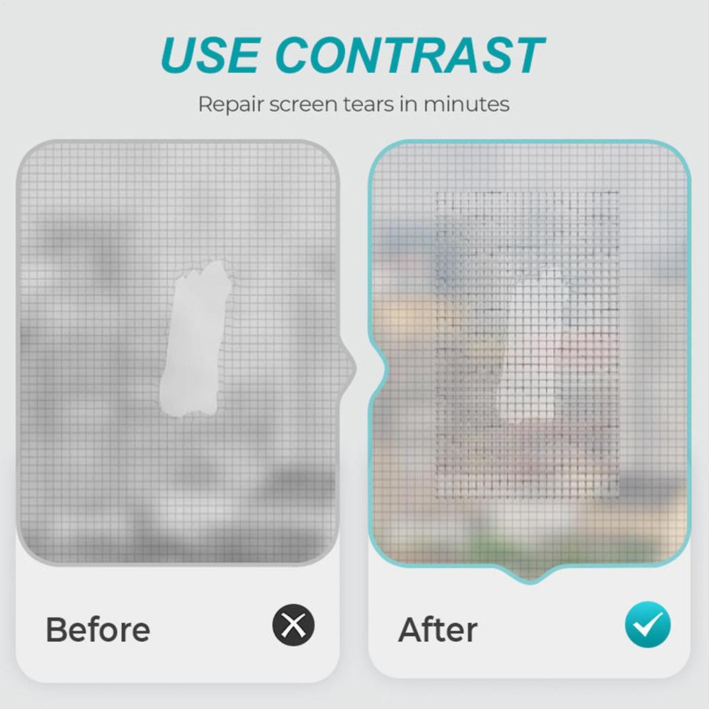 Window Screen Repair Tape Self Adhesive Mosquito Net Repair Patch Anti-Insect Fly Mesh Broken Hole Sticker Cuttable Mesh Tapes