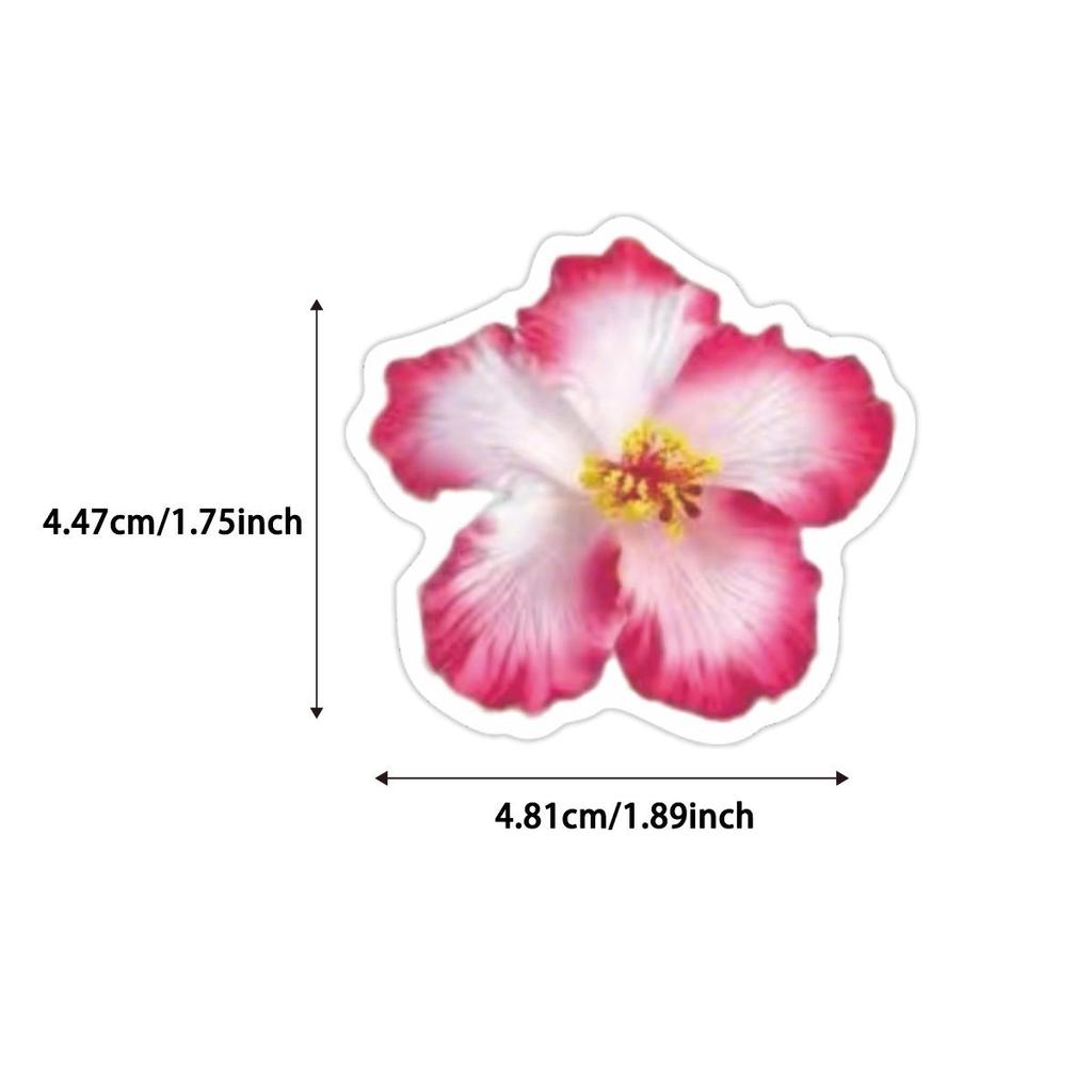 50PCS Cute Cartoon Flower Waterproof PVC Stickers for DIY Notebooks, Luggage, Suitcases