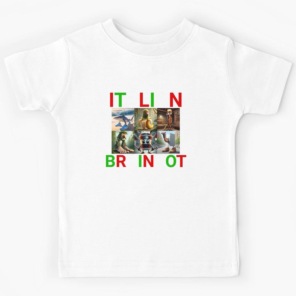 funny italian brainrot characters meme Kids T-Shirt 110