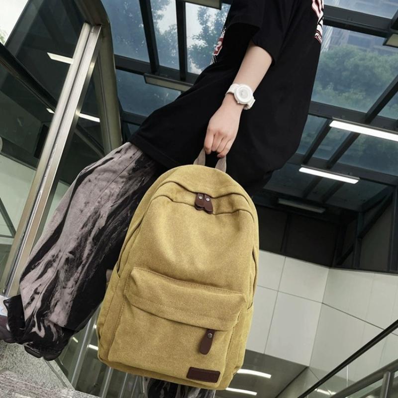 Leisure Out Canvas Backpack Large Capacity New Men's School Bag Outdoor Travel Oxford Cloth Men's and Women's Backpack Travel