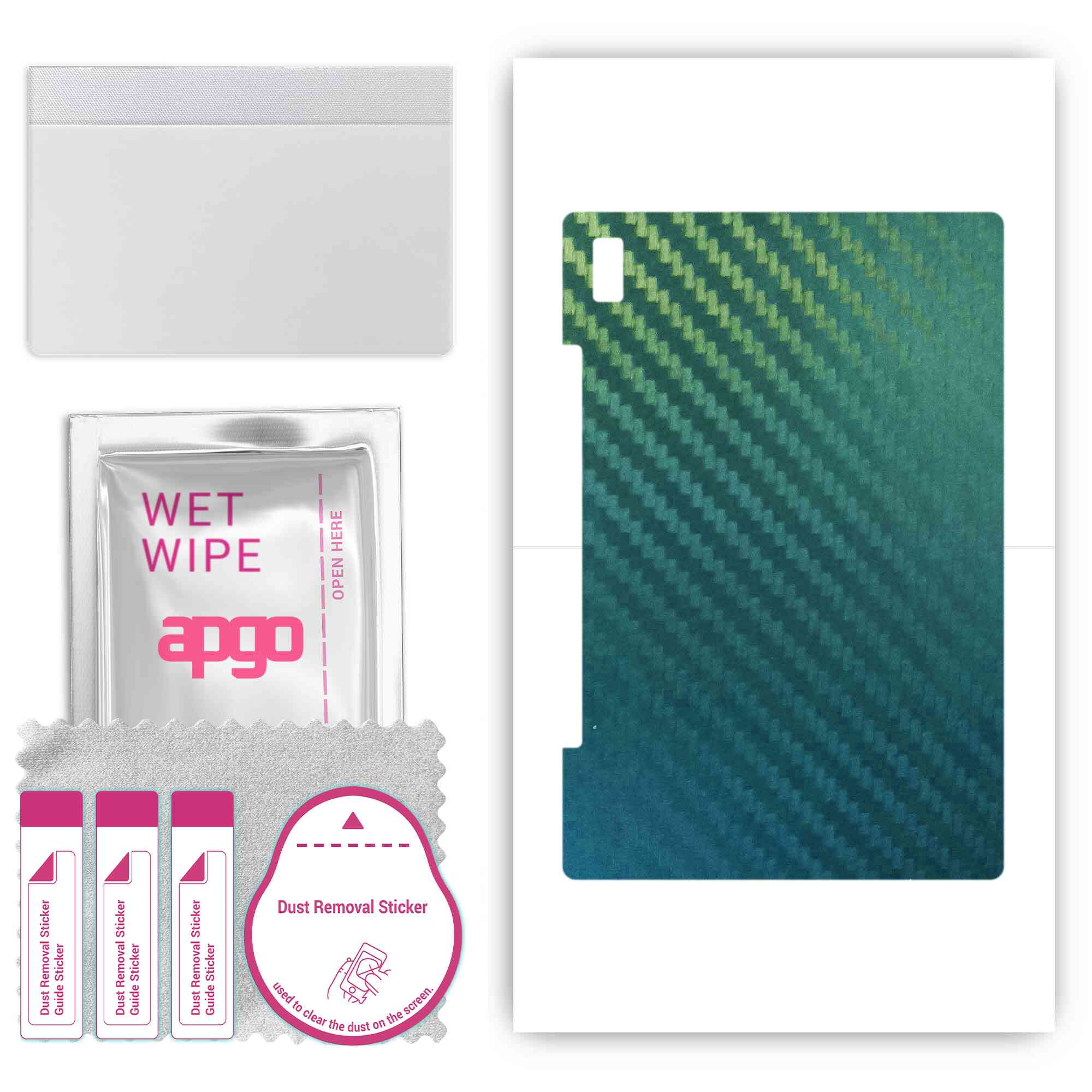 

apgo Protective Skin Sticker for the back compatible with Oukitel OKT1, Wrap Film, Foil, Vinyl - Pattern Carbon Chameleon CAKA1