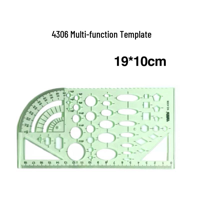 Multi-Function Drawing Template Ruler for Circles, Ellipses, Furniture, Architecture, Geometry, Mathematics, and Interior Design.