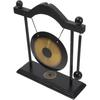 HOMSFOU 1 Set Gong with Stand and Mallet Feng Shui Brass Gong Chinese Gong Desktop Vintage Chimes Asian Gong Bell Chinese Traditional Desk Bell