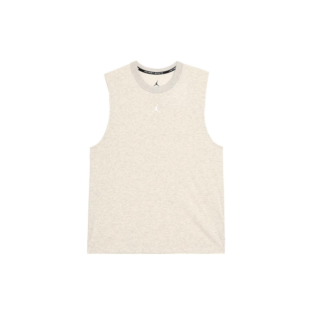 Jordan Sport Crew Neck Pullover Solid Color Small Logo Sleeveless Vest Men Vests Heather-Gray FN5857050