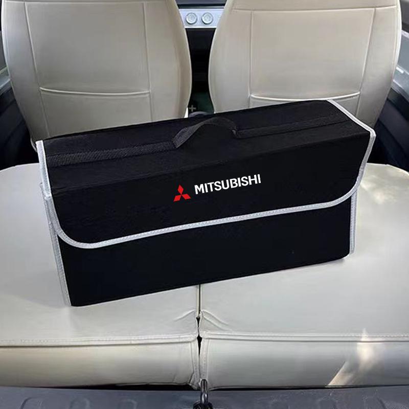 Bilförvaringslåda Vikbar Filtduk Organizerpåse Bagageutrymme Verktygsväska För Mitsubishi Eclipse Lancer Outlander ASX Colt I200 Ex Star