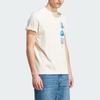 adidas Graphic Print Crew Neck Short Sleeve T-Shirt for Men, Beige