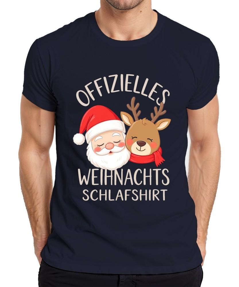 Christmas Sleep Shirt Santa Claus Reindeer Funny Unisexs Tshirt S