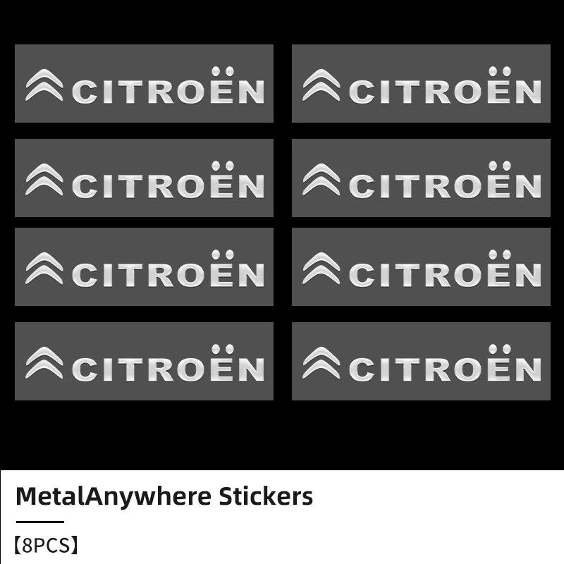4/8pcs 3D Metal Car Emblem Sticker Interior Styling For Citroen C4 C3 C1 C2 Berlingo Celysee Cactus Picasso Saxo VTS C Elysee DS