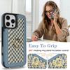 For iPhone 15 Pro Max Case with Card Holder,Kickstand,RFID Blocking PU+TPU Phone Back Cover