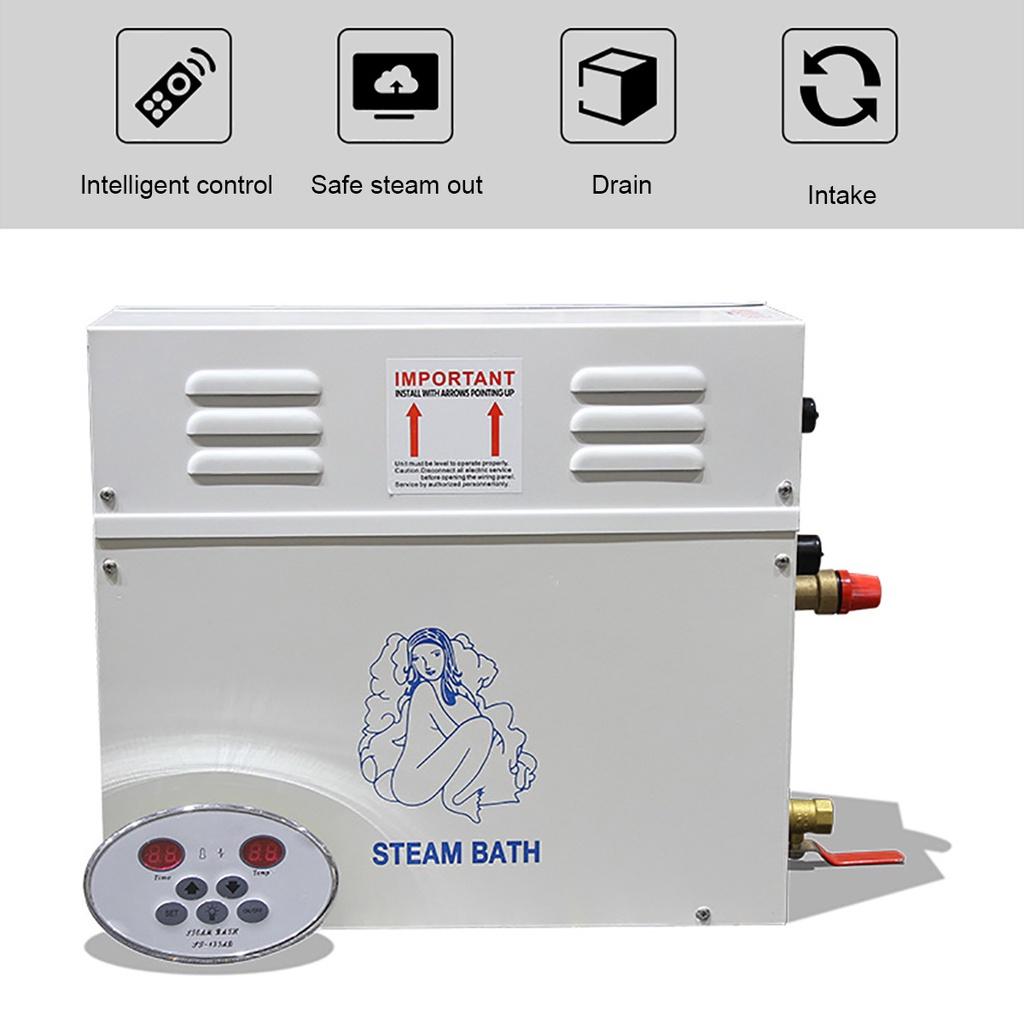 220V Steam Generator Sauna Steamer with Waterproof Programmable Controls for Home SPA Bathroom Hotel Shower Bath 4.5KW
