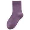 Mädchen-Baumwollsocken in mittlerer Wadenlänge - Einfarbig für Frühling, Herbst und Winter