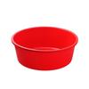 Extra Thick Red Plastic Washbasin - Large Round Household Basin