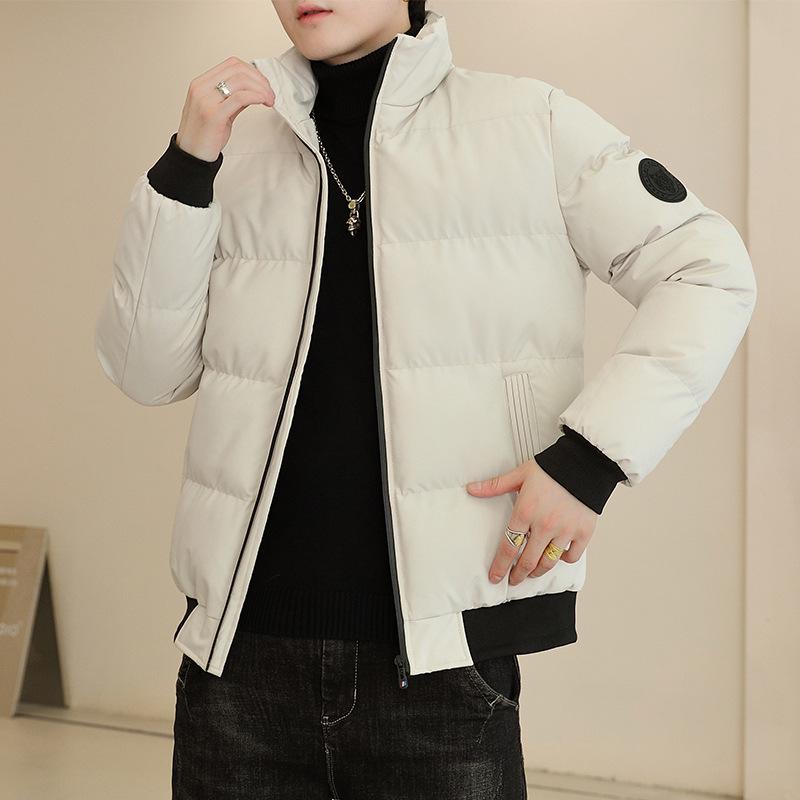 

Мужское утолщенное зимнее хлопковое пальто с капюшоном - Модная короткая куртка в стиле рабочей одежды XL