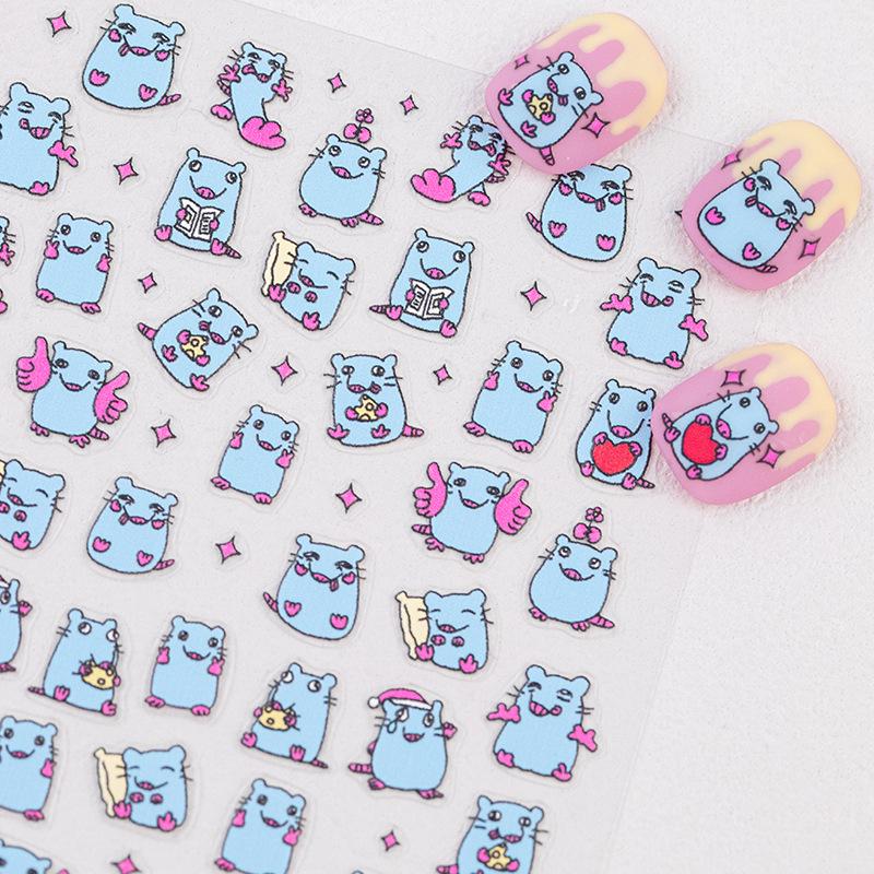 Sky Cartoon Pizza Mouse Nail Art Stickers - Cute, Fun Decorations for Phone, DIY Journal, Notebook, or Nails