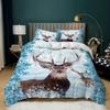 Animal Duvet Cover Set 2/3Pcs Deer Autumn Forest Leaves Bedding Set Wild Animals For Teens Queen King Size Polyester Quilt Cover