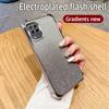Luxury Plating Clear Shockproof Glitter Phone Case For Samsung Galaxy M32 M22 M12 M02 M02S M04 M05 A51 4G A52S A05S Soft Cover